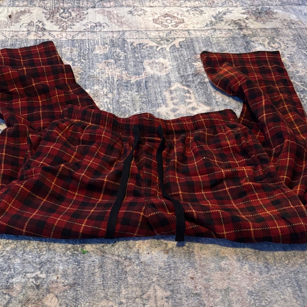 Sonoma Burgundy and Black Plaid Pajama Pants